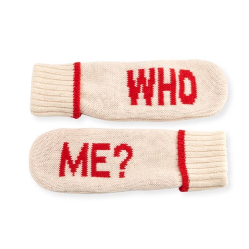 Kate Spade ♠️ Owl Wool Gloves Mittens Knit Who Me? Novelty Winter Kids L/XL